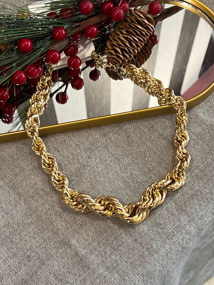 GOLD BURGU KOLYE