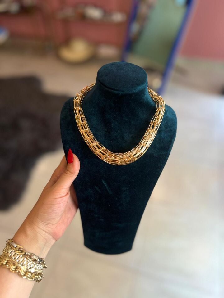 ZIRH GOLD ÇELİK KOLYE